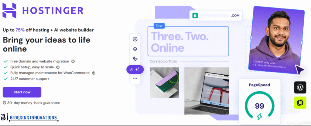 Hostinger Home Banner Hosting plan Business Premium